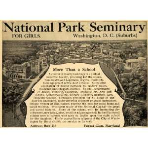  1912 Ad National Park Seminary Girls School Arts Music 
