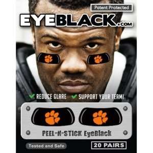 Clemson Tigers NCAA Peel & Stick Eyeblack Strips (40 Strips)