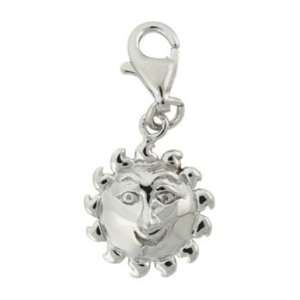  Sterling Silver Sun Face Charm Jewelry