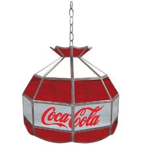 coke 1600 v8 Coca Cola Vintage Glass Lamp   Red White & Gray   16W in.