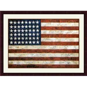  Flag, 1954 by Jasper Johns   Framed Artwork