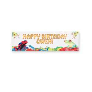  personalized frogs birthday banner