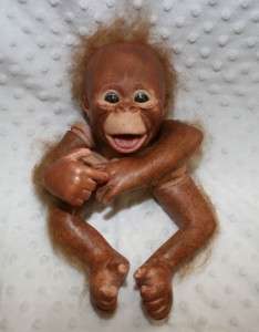 Reborn Orangutan BINDI KIT Denise Pratt Painted Rooted with Eyes 
