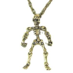   Gold Bones Monster Goth Vintage Punk Pendant Fashion Jewelry Jewelry