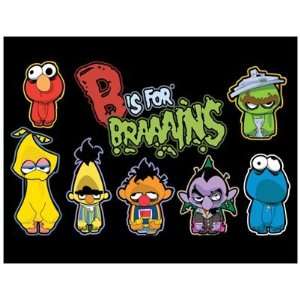  Magnet (Large) SESAME STREET ZOMBIES   B is for BRAINS 