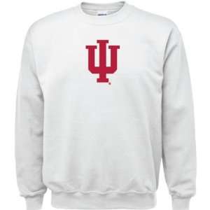  Indiana Hoosiers White Youth Logo Crewneck Sweatshirt 