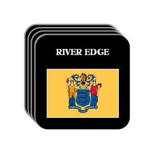  US State Flag   RIVER EDGE, New Jersey (NJ) Set of 4 Mini 