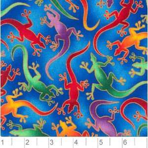  45 Wide Over the Rainbow Gecko Primary Fabric By The 