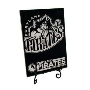 Portland Pirates Logo Solid Marble Plaque  Sports 