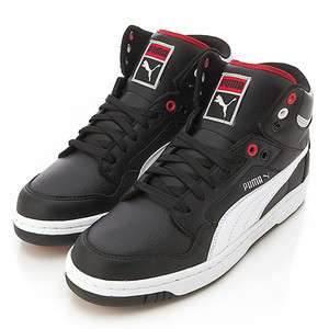 BN PUMA Rebound FS 2 Black Shoes Black White Red Silver #P131  