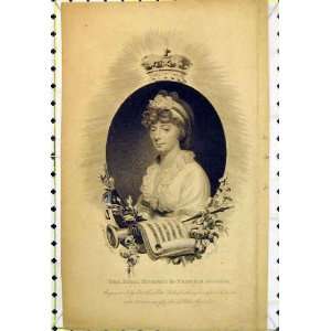  Portrait Her Royal Highness Princess Augusta 1806 Print 