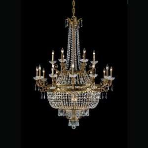  Collection 27 Light 58 Aged Brass Hand Cut Crystal Chandelier 5159 AB