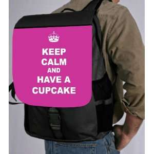  Keep Calm and have a Cupcake   Pink Rose Back Pack   School 