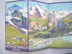 4256 Prospekt WENGERNALPBAHN Berner Oberland 1920  