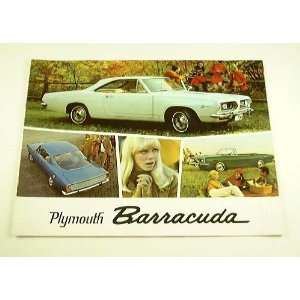  1967 67 Plymouth BARRACUDA BROCHURE Sports Hardtop 
