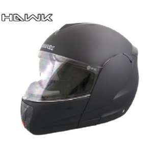Advanced Hawk Flat Black Dual Visor Full Face Motorcycle Helmet Sz XL 