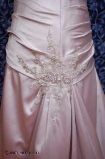   6803 Mauve Purple Satin Strapless Wedding Formal Dress 16 NWT  