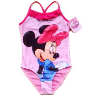 Baby Kids Girls Pink 1 Pcs Minnie Mouse Swimsuit Swimwear 2 9 Years 