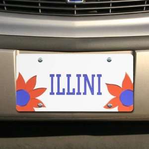  NCAA Illinois Fighting Illini White Mirrored Flower Power 
