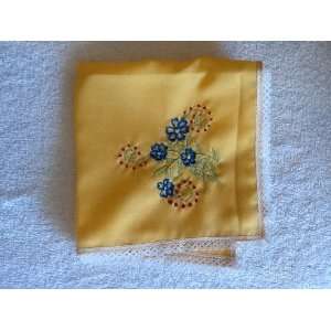  Handmade Ladies Handkerchief Floral 14in X 14in 