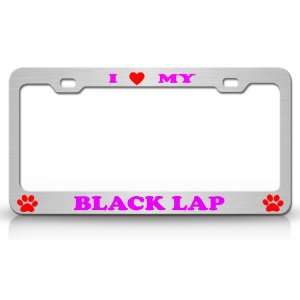  I LOVE MY BLACK LAP Dog Pet Animal High Quality STEEL 