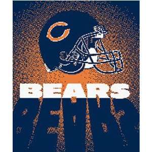  Chicago Bears Royal Plush Raschel NFL Blanket (Lights 