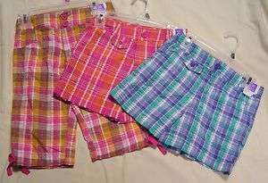   Shorts Capris Pink Green Purple Various Sizes Bobbie Brooks New  