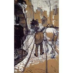   De Toulouse Lautrec   24 x 40 inches   Workers for the Bus Company