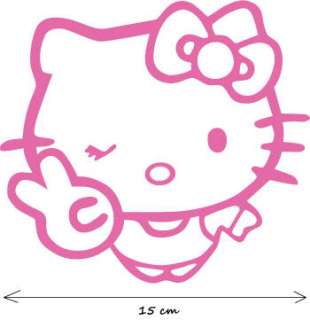 Hello Kitty Zwinkern Victory Auto AUFKLEBER Sticker F  