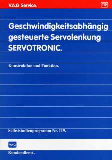 SSP 119 AUDI V8 Selbststudienprogramm SERVOTRONIC  