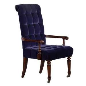  Town Marshall Arm Chair in Navy Velvet [Set of 2]