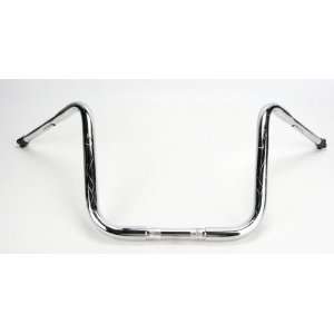 Drag Specialties 14 in. Ape Hanger Flame 1 1/4 in. Tattoo Handlebar 