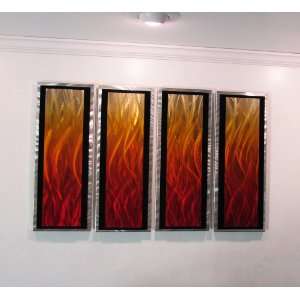  Inferno 3d Panels Modern Abstract Metal Wall Art 