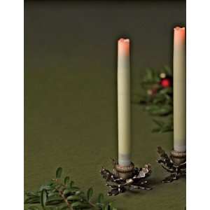 Flameless Wax Taper Candles, Set of 2