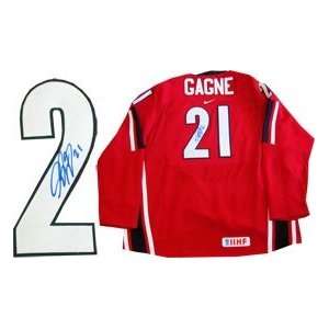 Simon Gagne Autographed Canada Jersey 