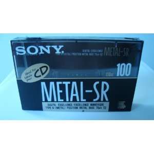  Sony Metal SR 100 Blank Audio Cassette Type IV Metal 70us 