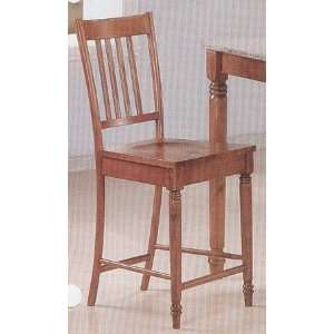  Southern Walnut Finish Wood Bar Stools Counter Chairs (Set 
