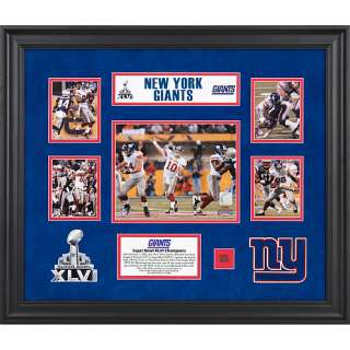 Mounted Memories New York Giants Super Bowl XLVI Champions Framed 