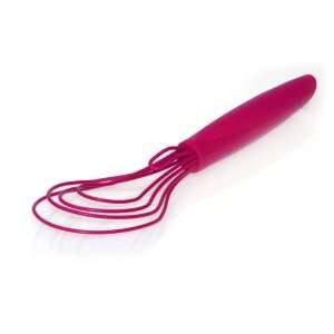 Orka All Silicone Flat Whisk. Color Raspberry.  Kitchen 