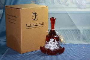 Fenton Glass Mary Gregory Ruby Bell Limited Edition Hand Painted Sue 