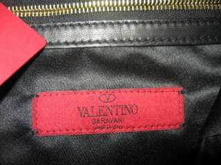 NEW AUTH Valentino Rose Vertigo Satchel Tote Bag Black  