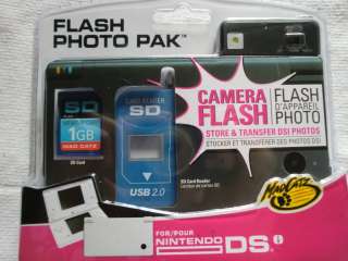 MADCATZ DSi FLASH PHOTO PAK w/ SD CARD 1GB NINTENDO NEW  