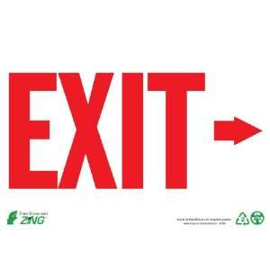 Zing Eco Safety Sign, EXIT RIGHT ARROW, 14 Width x 10 Length 