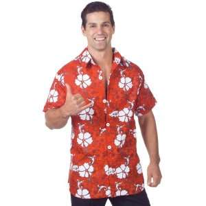 Lets Party By Underwraps Red Hawaiian Shirt Adult Costume / Red   Size 