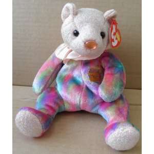  TY Beanie Babies Opal October Birthday Bear Stuffed Animal 
