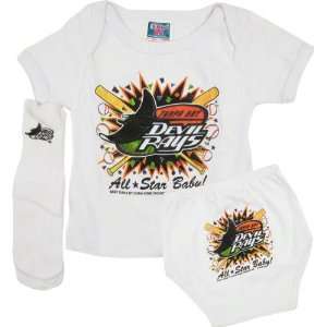  Tampa Bay Devil Rays 3 Piece Infant Cotton Diaper, Shirt 