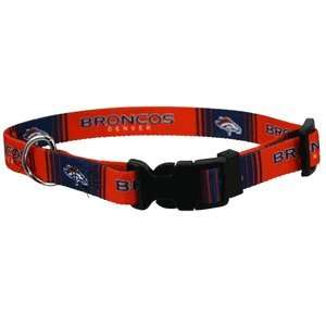  Denver Broncos Adjustable Pet Dog Collar (Small) Sports 