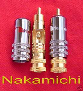 Nakamichi RCA Plug Locking 8 9mm 24K New US 035340  
