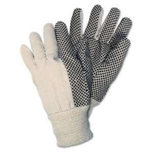  Memphis Dotted Canvas Gloves, White, Dozen   CRW8808 