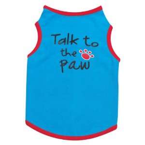  Casual Canine Cotton Talk to the Paw Print Dog Tee, X 